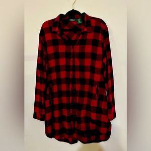 Stillwater Button Up Long Plaid Top